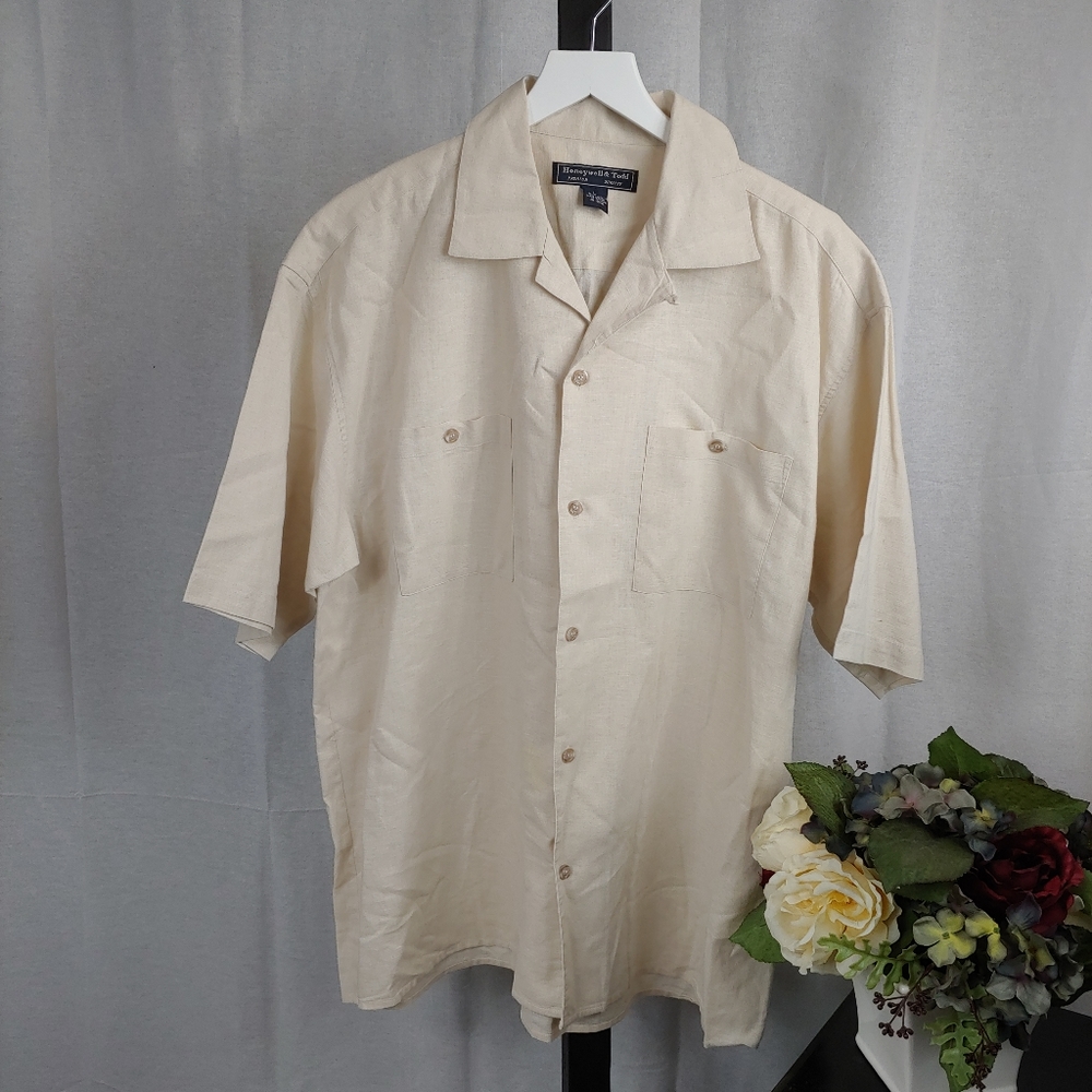 *3/$25* Honeywell & Todd Linen Shirt L.      O14